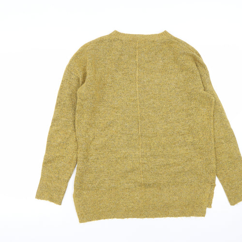 Matalan Womens Yellow Round Neck  Acrylic Pullover Jumper Size S