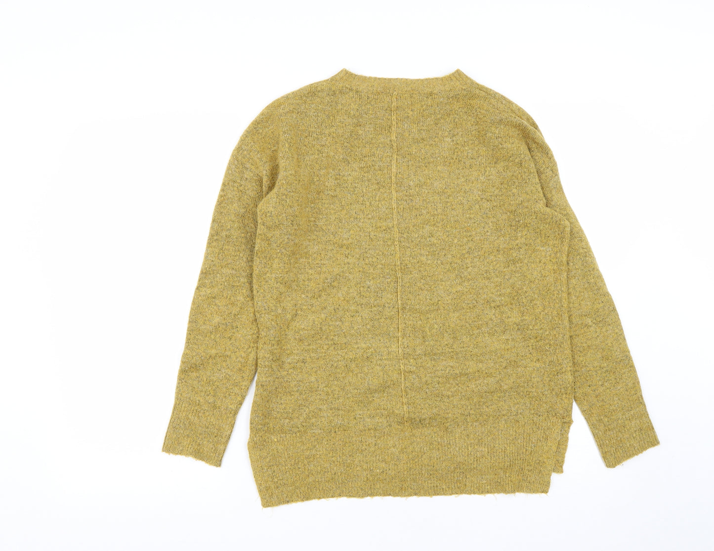 Matalan Womens Yellow Round Neck  Acrylic Pullover Jumper Size S
