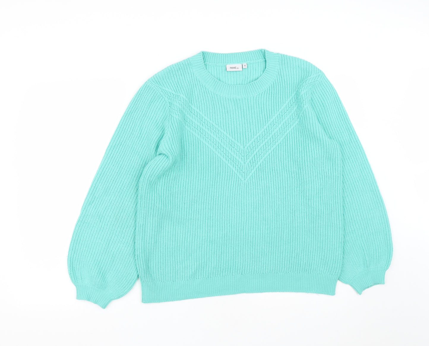NEXT Womens Blue Round Neck  Acrylic Pullover Jumper Size 10