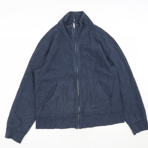 Gap Mens Blue  Polyester Full Zip Sweatshirt Size S