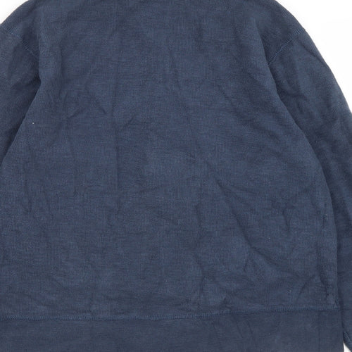 Gap Mens Blue  Polyester Full Zip Sweatshirt Size S