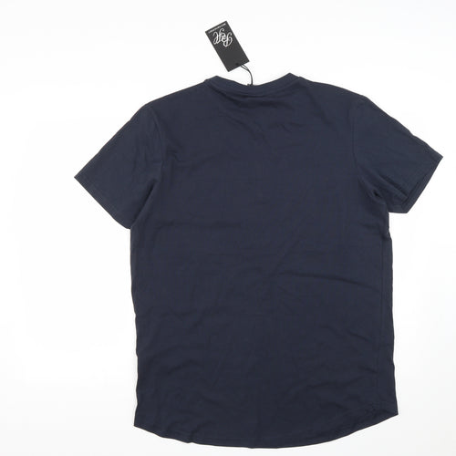 BECK&HERSEY Mens Blue  Cotton  T-Shirt Size 2XL Round Neck