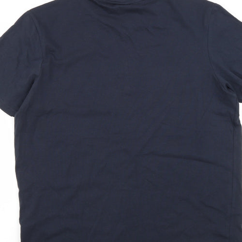 BECK&HERSEY Mens Blue  Cotton  T-Shirt Size 2XL Round Neck