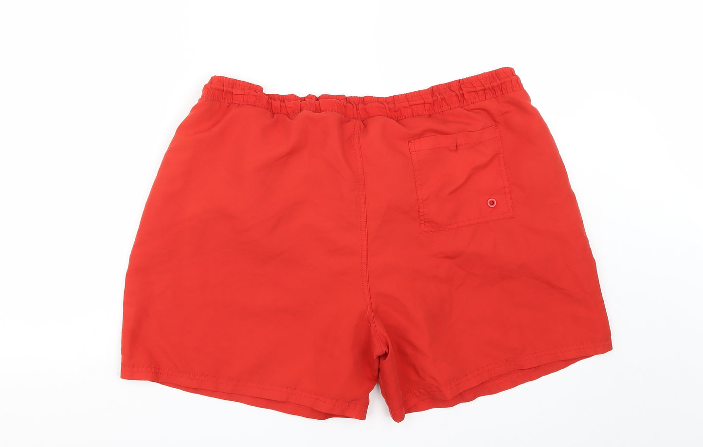 Cedar Wood State Mens Red  Polyester Sweat Shorts Size 2XL L6 in Regular Drawstring