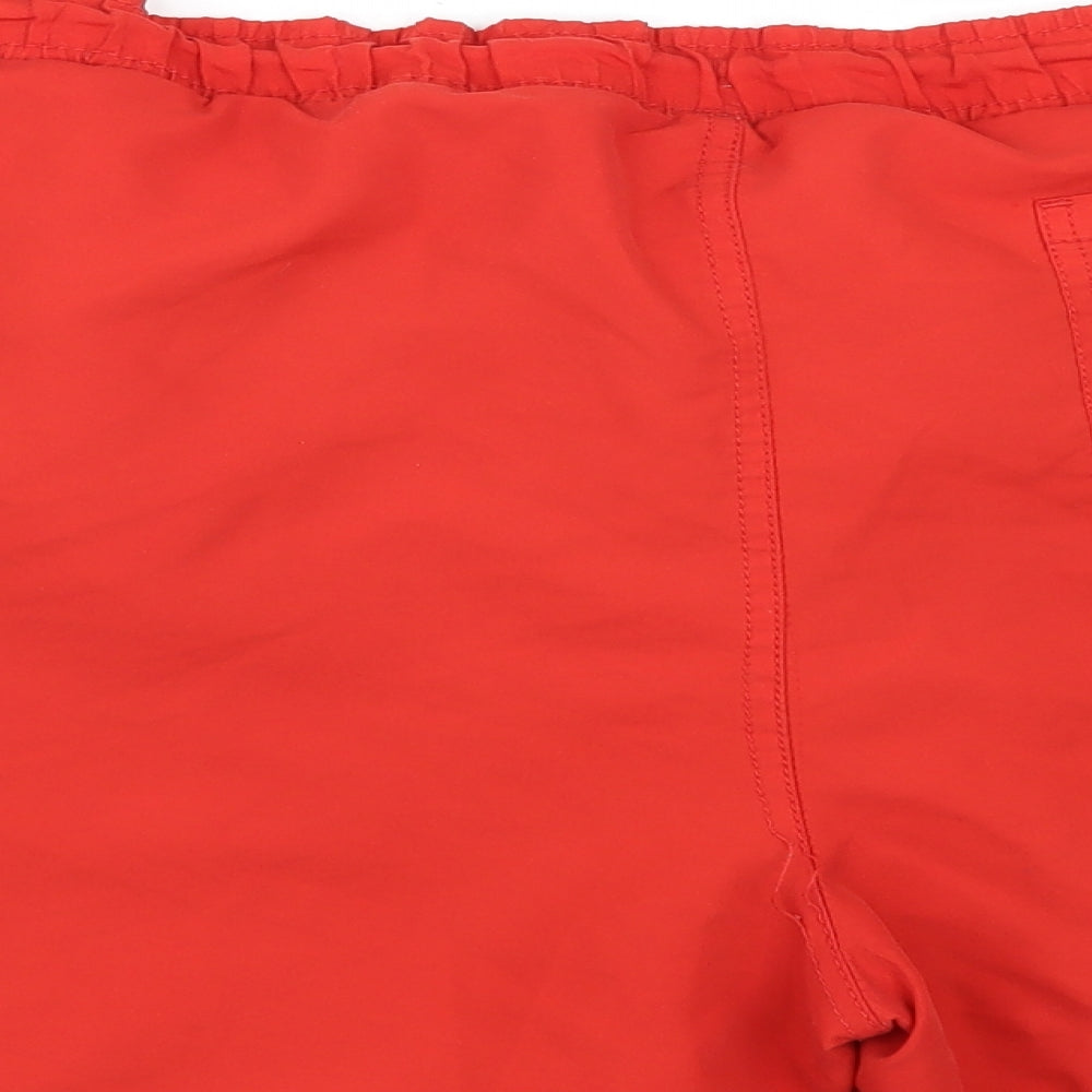 Cedar Wood State Mens Red  Polyester Sweat Shorts Size 2XL L6 in Regular Drawstring