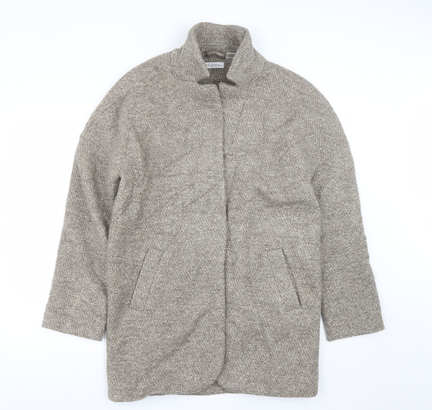 La Redoute Womens Grey   Pea Coat Coat Size 14  Snap