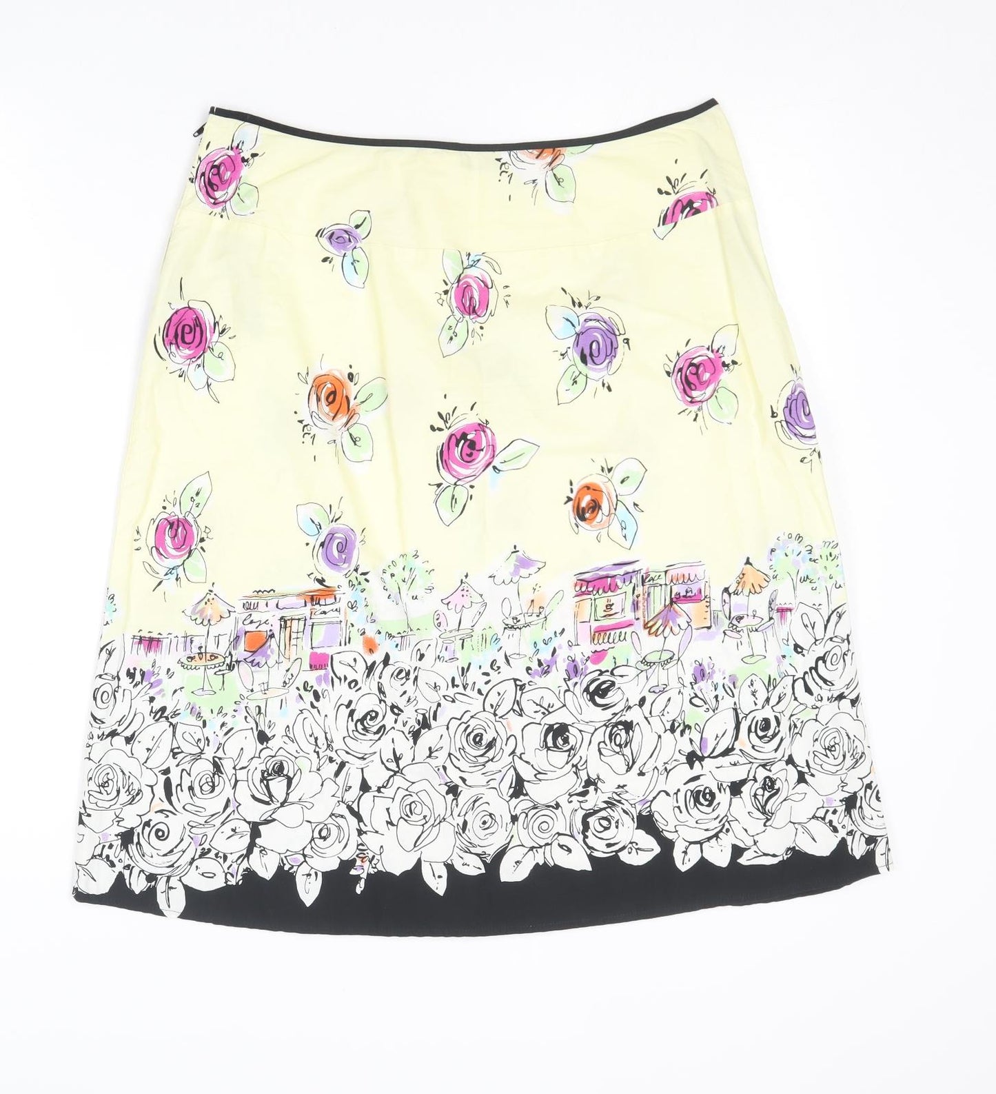 New Look Womens Multicoloured  Cotton A-Line Skirt Size 14