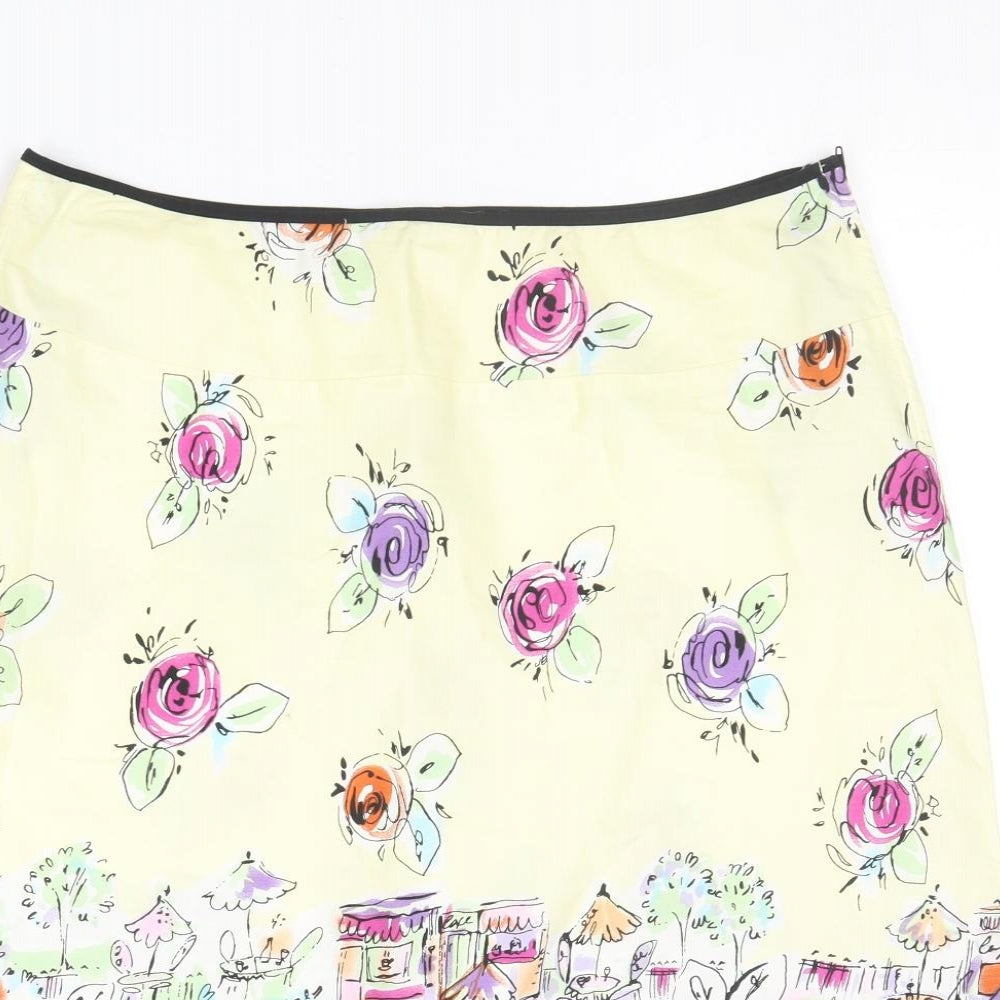 New Look Womens Multicoloured  Cotton A-Line Skirt Size 14