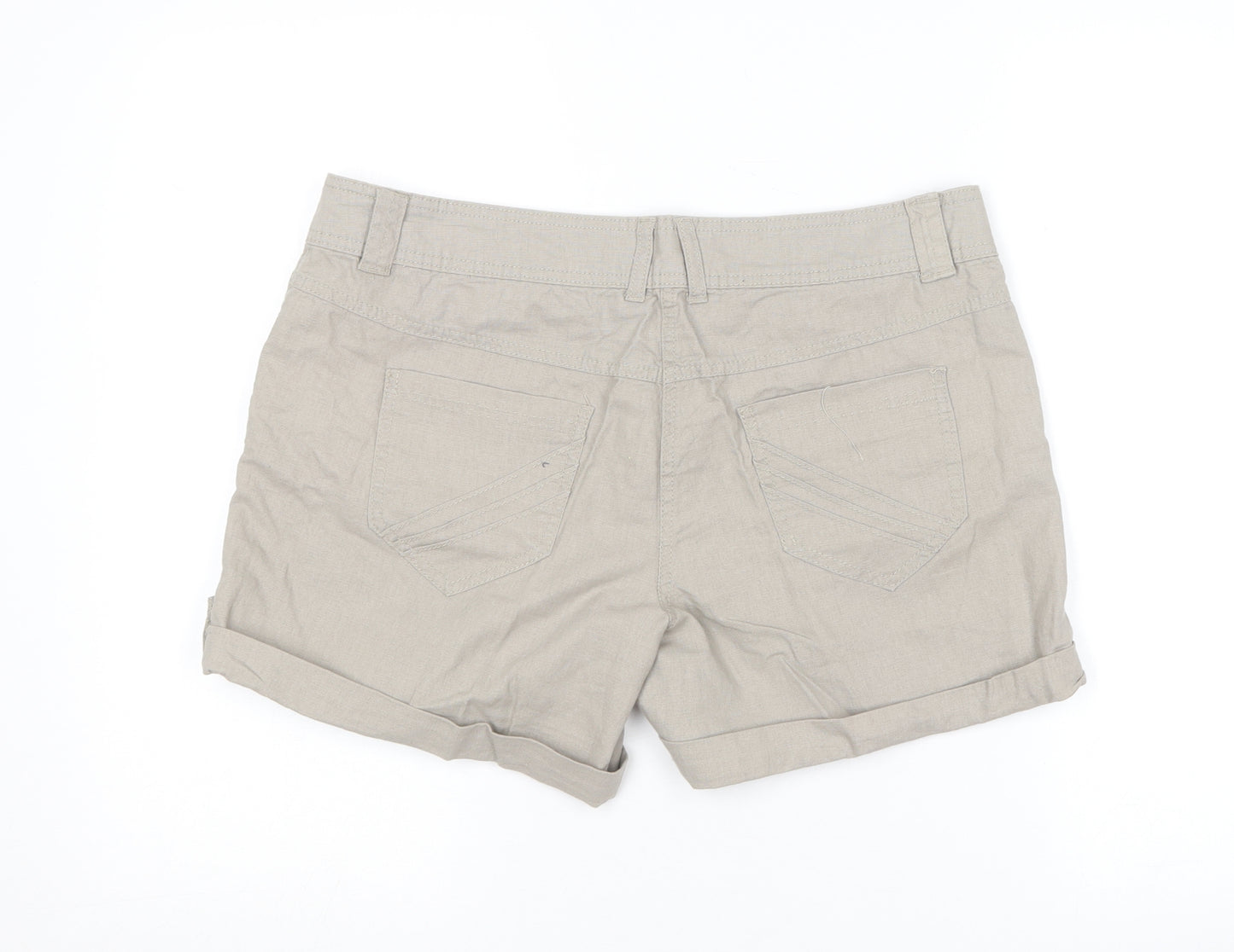 George Womens Brown  Linen Chino Shorts Size 14 L14 in Regular