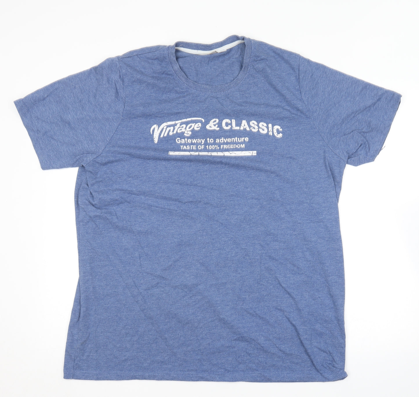Livergy Mens Blue  Polyester  T-Shirt Size XL Round Neck