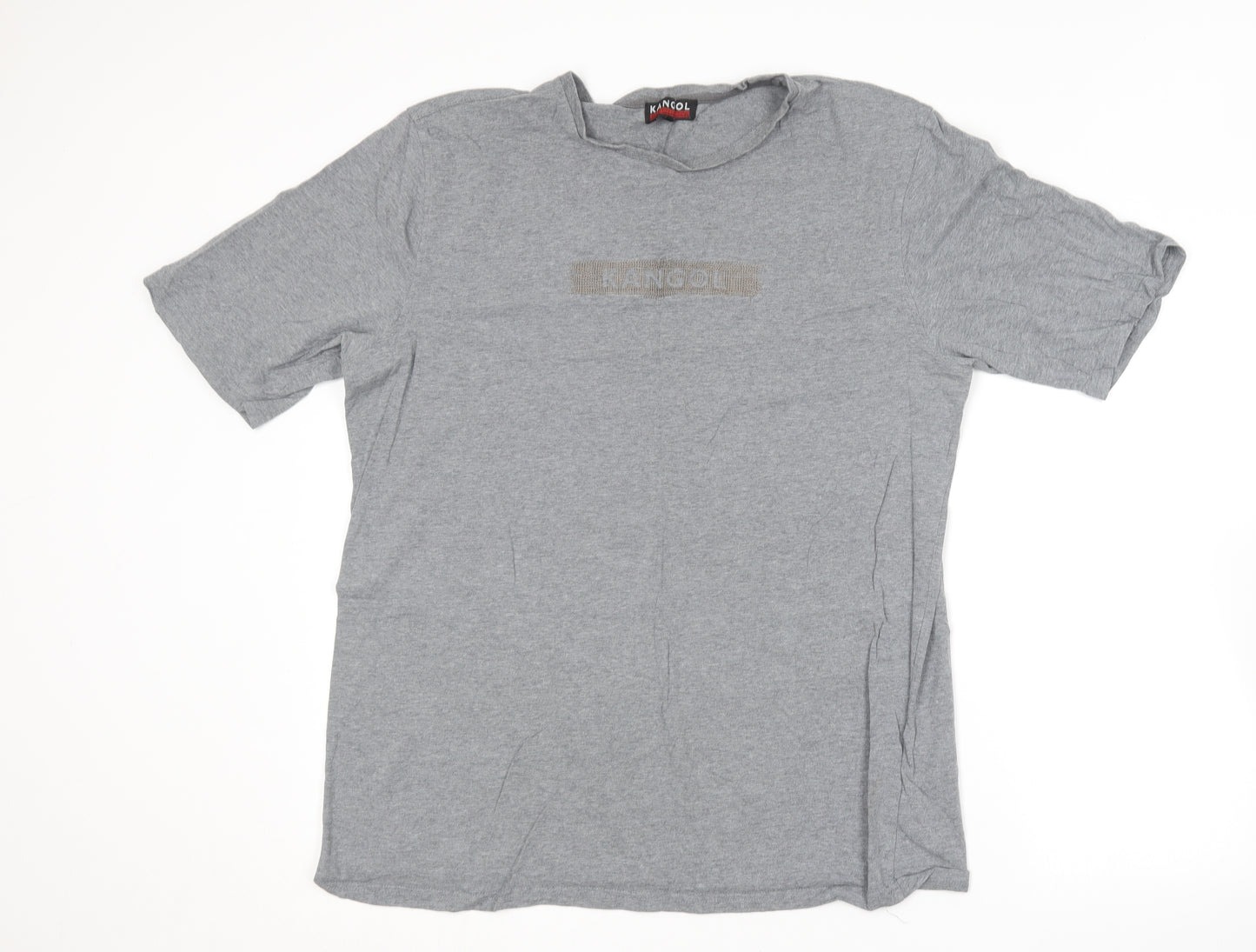 Kangol Mens Grey  Cotton  T-Shirt Size XL Round Neck