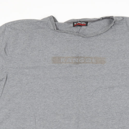 Kangol Mens Grey  Cotton  T-Shirt Size XL Round Neck