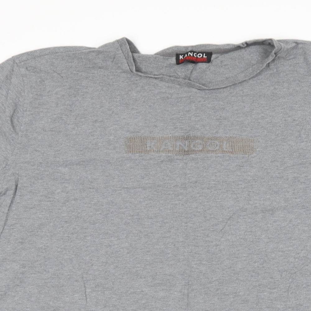 Kangol Mens Grey  Cotton  T-Shirt Size XL Round Neck