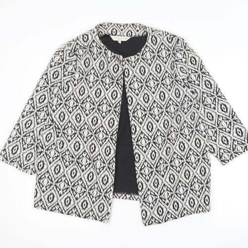 F&F Womens Black Geometric  Jacket  Size 16