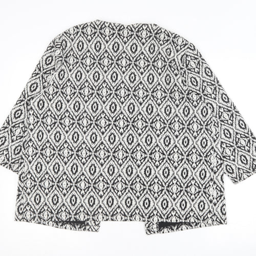 F&F Womens Black Geometric  Jacket  Size 16