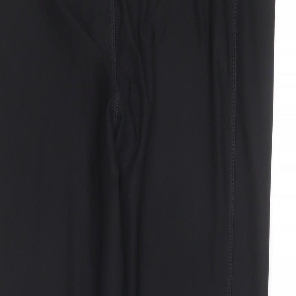 Athletic Works Womens Black  Polyester Compression Leggings Size M L21 in Regular