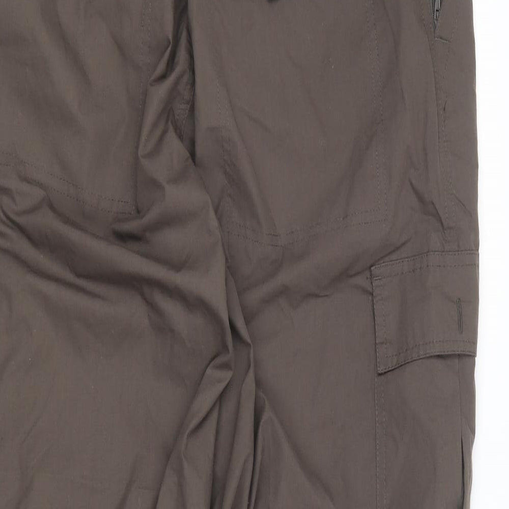Pro Climate  Mens Brown  Polyester Cargo Trousers Size 38 in L27 in Regular