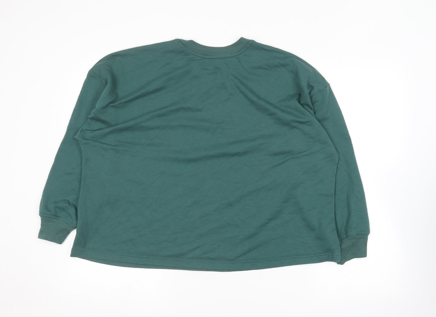 F&F Womens Green Round Neck  Polyester Pullover Jumper Size 16   - Christmas Jumper