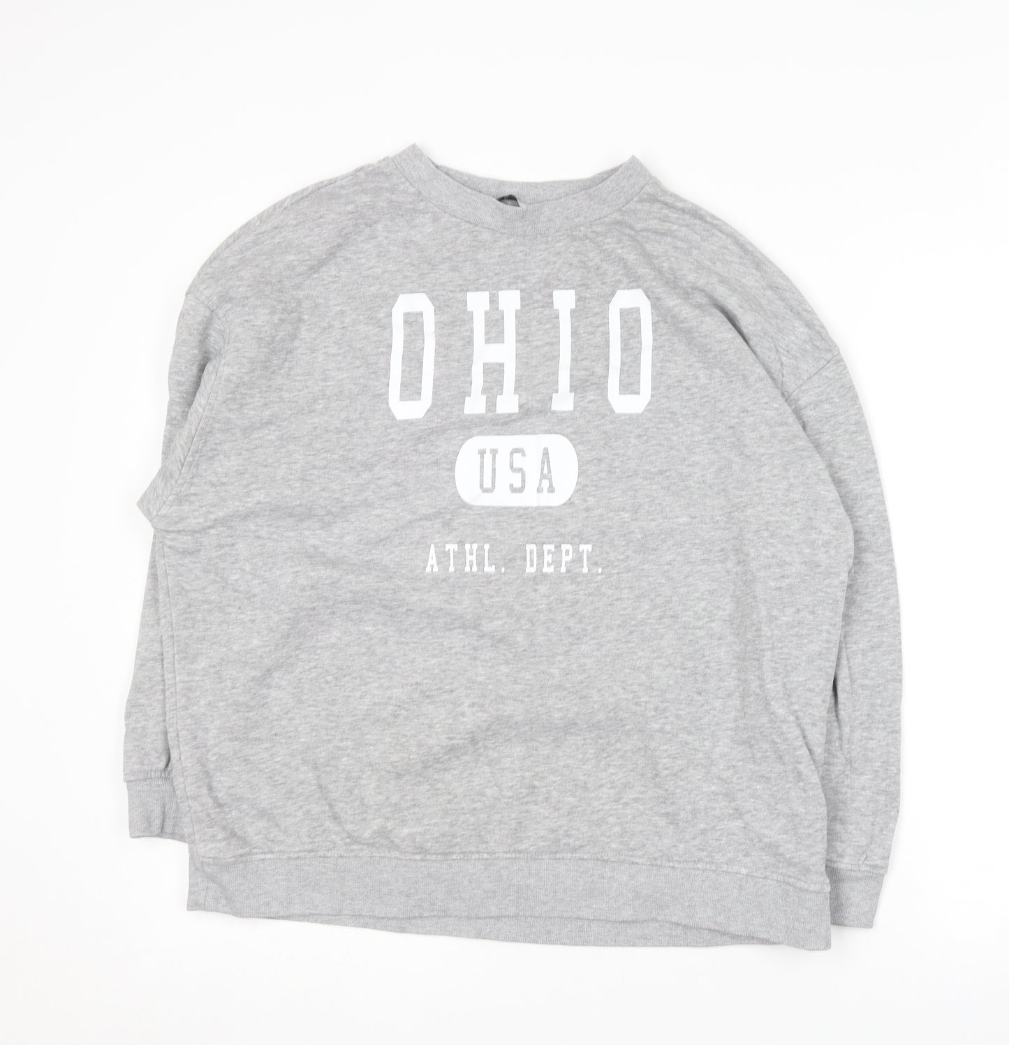 TU Womens Grey  Cotton Pullover Sweatshirt Size 14   - Ohio