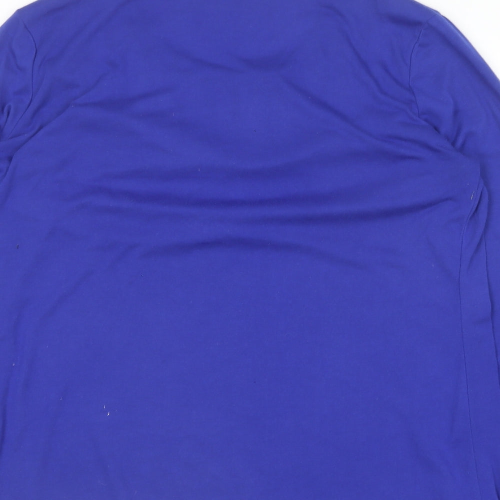 Preworn Womens Blue  Cotton Basic T-Shirt Size 2XL Round Neck