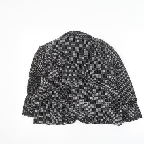 Marks and Spencer Womens Black Geometric  Jacket Blazer Size 16