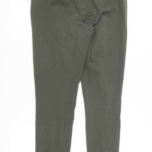 F&F Womens Green  Cotton Trousers  Size 8 L26 in Regular