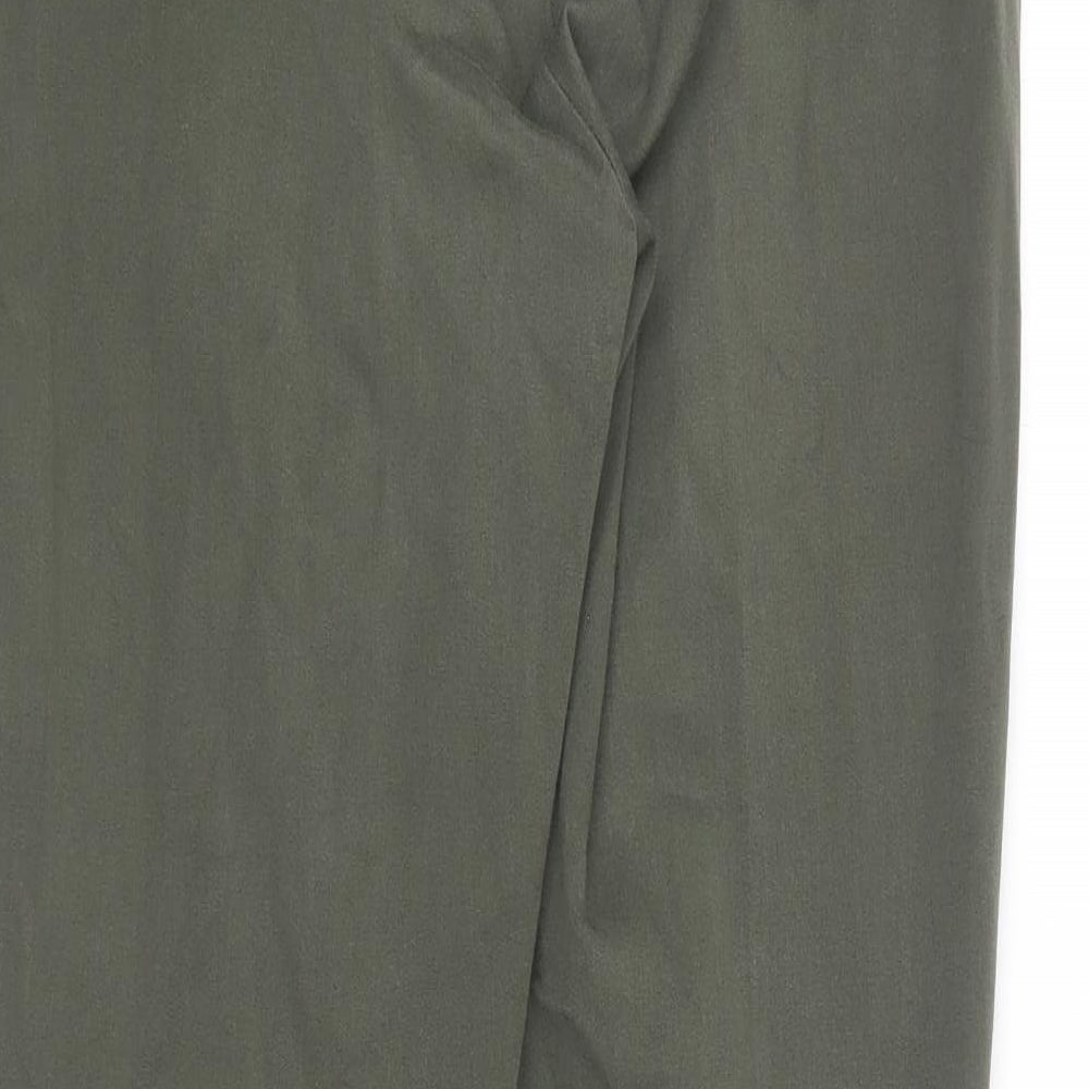 F&F Womens Green  Cotton Trousers  Size 8 L26 in Regular