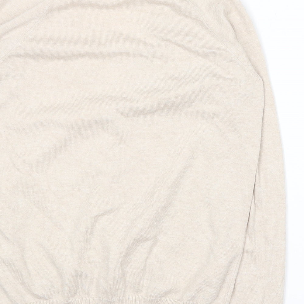 Atmosphere Womens Beige V-Neck  Viscose Cardigan Jumper Size 8