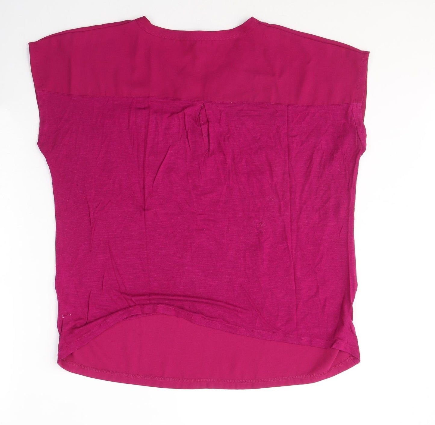 Bonmarché Womens Purple  Polyester Basic T-Shirt Size 16 Round Neck
