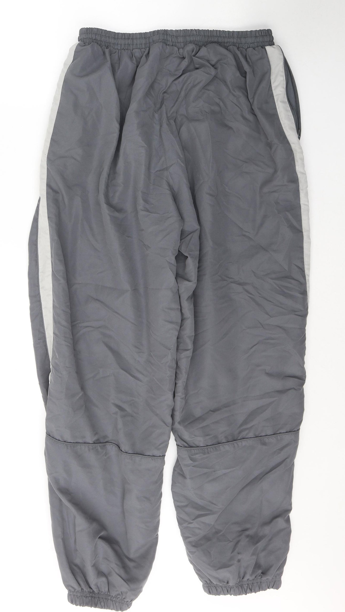 Slazenger Mens Grey  Polyester Track Pants Trousers Size XL L31 in Regular Tie