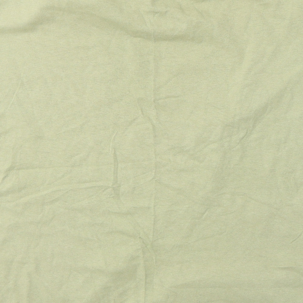 Preworn Womens Green  Cotton Basic T-Shirt Size XL Round Neck - Heart