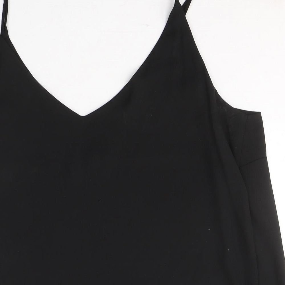Papaya Womens Black  Polyester Camisole Tank Size 16 V-Neck