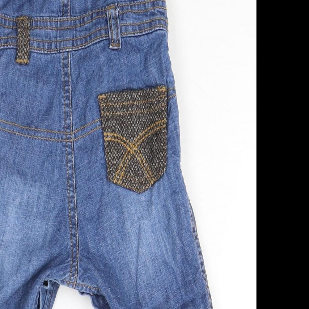 NEXT Boys Blue  Polyester Dungaree One-Piece Size 3-6 Months  Button