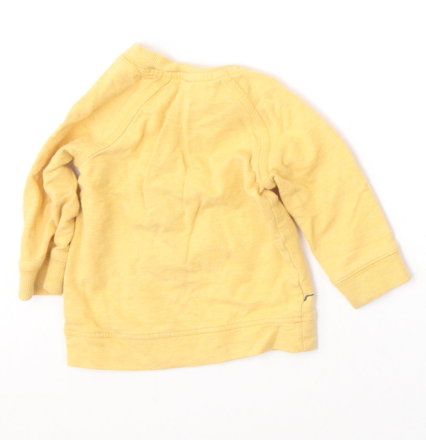 George  Baby Yellow  Cotton Basic Casual Size 3-6 Months Round Neck Pullover - Snoopy