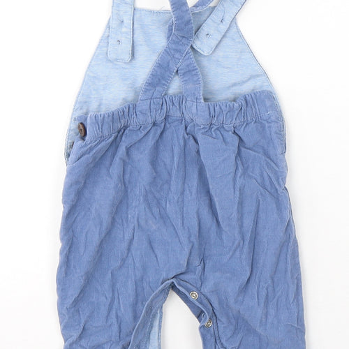 NEXT Baby Blue  Cotton Dungaree One-Piece Size 3-6 Months  Button