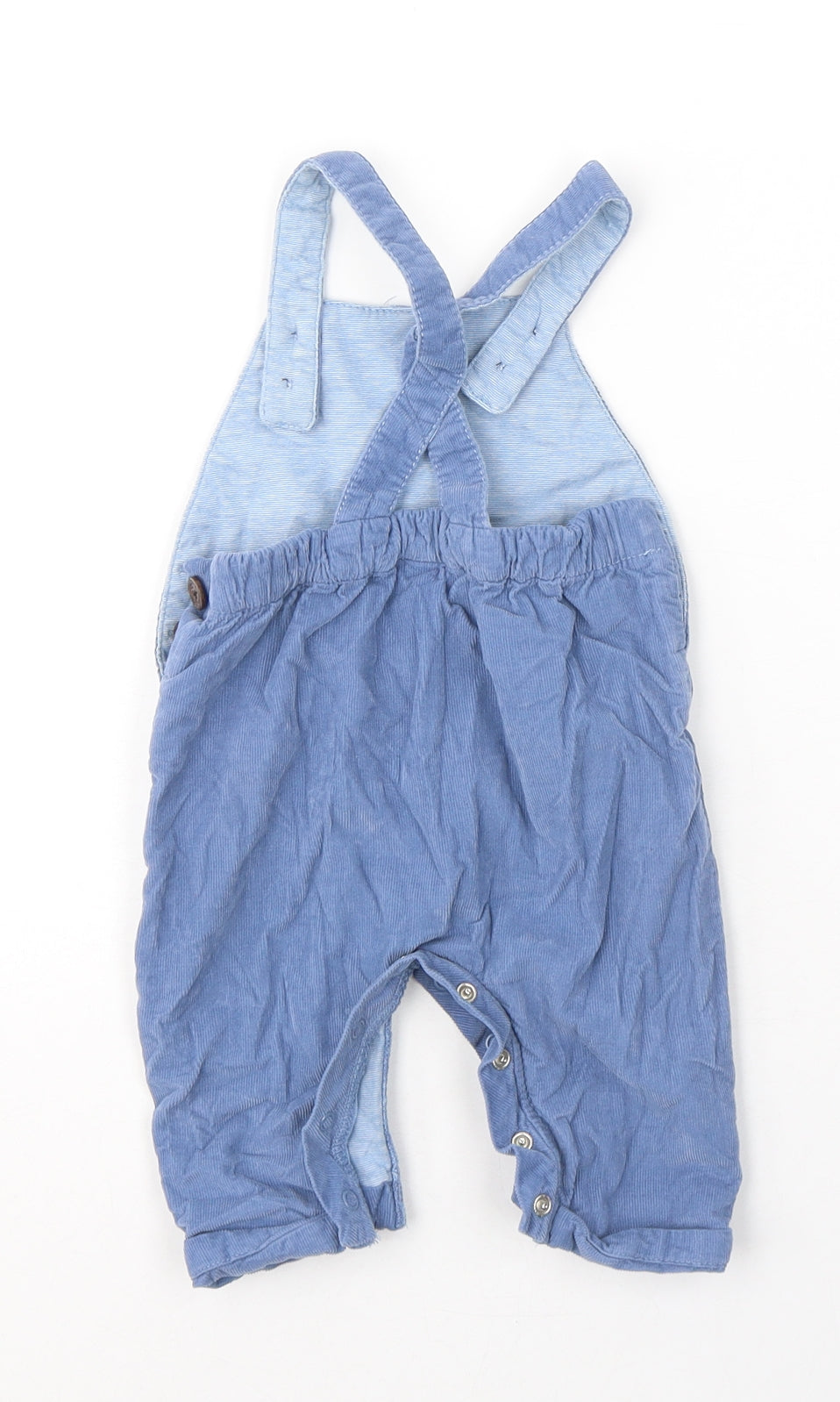 NEXT Baby Blue  Cotton Dungaree One-Piece Size 3-6 Months  Button