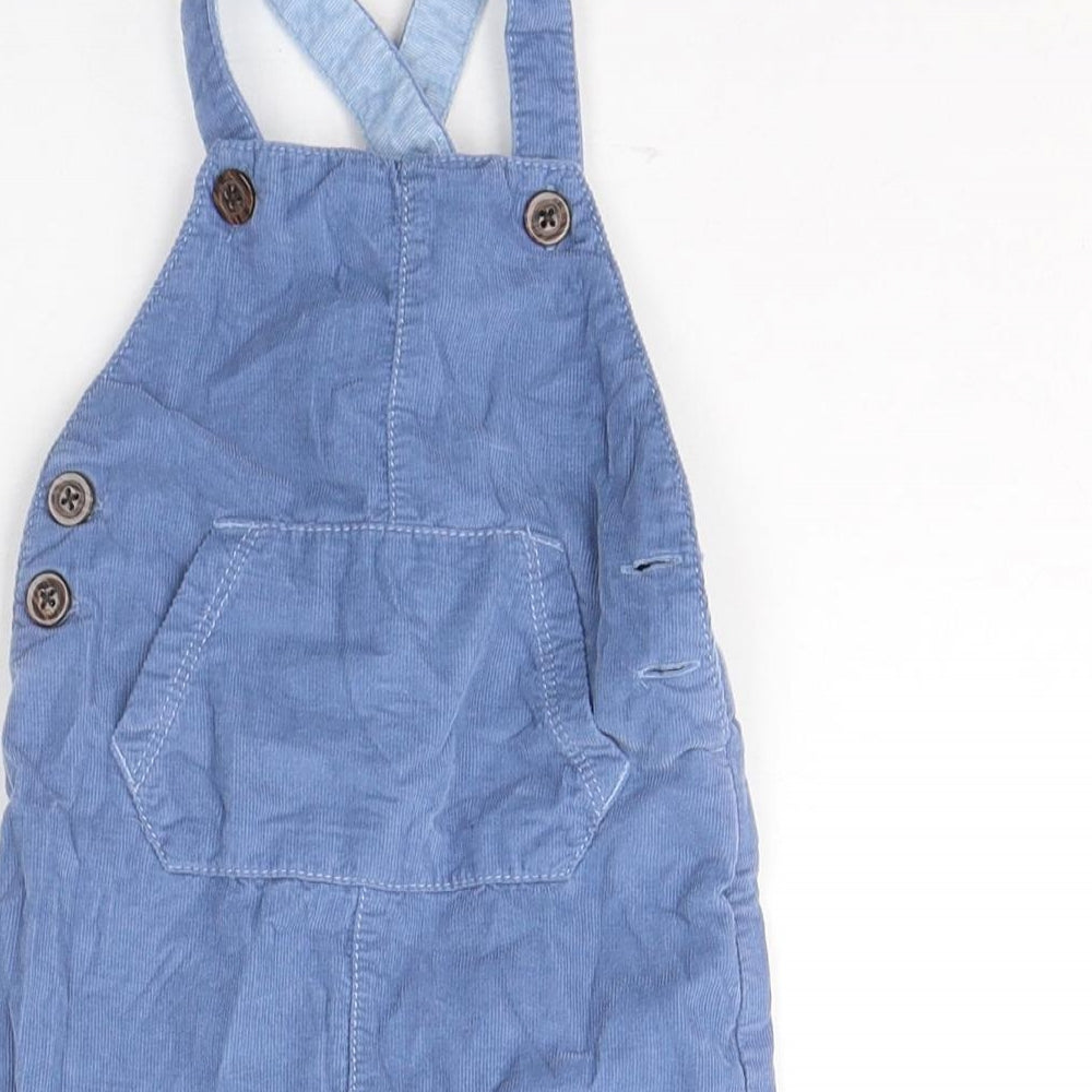 NEXT Baby Blue  Cotton Dungaree One-Piece Size 3-6 Months  Button
