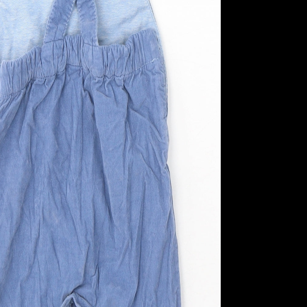 NEXT Baby Blue  Cotton Dungaree One-Piece Size 3-6 Months  Button