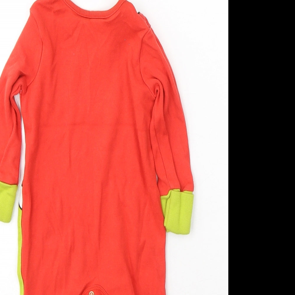 George Baby Red Colourblock Cotton Babygrow One-Piece Size 3-6 Months  Button - The Grinch