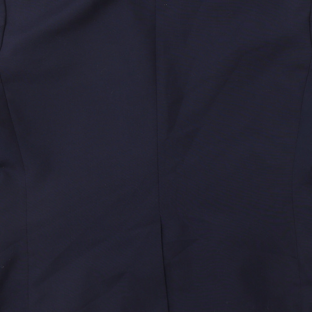 Preworn Mens Blue  Polyester Jacket Suit Jacket Size 42