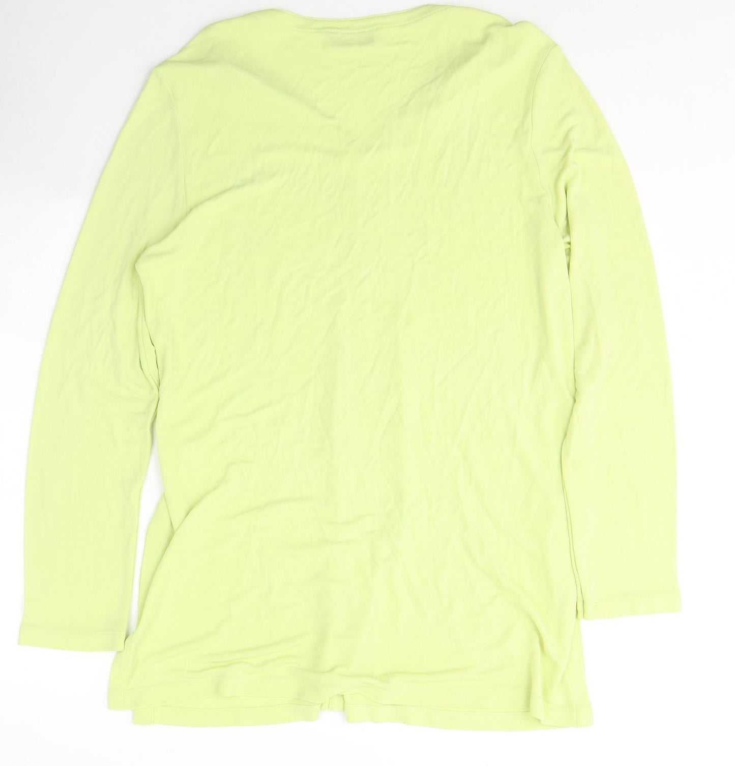 Artigiano Womens Green V-Neck  Acetate Cardigan Jumper Size S   - Made in Italy