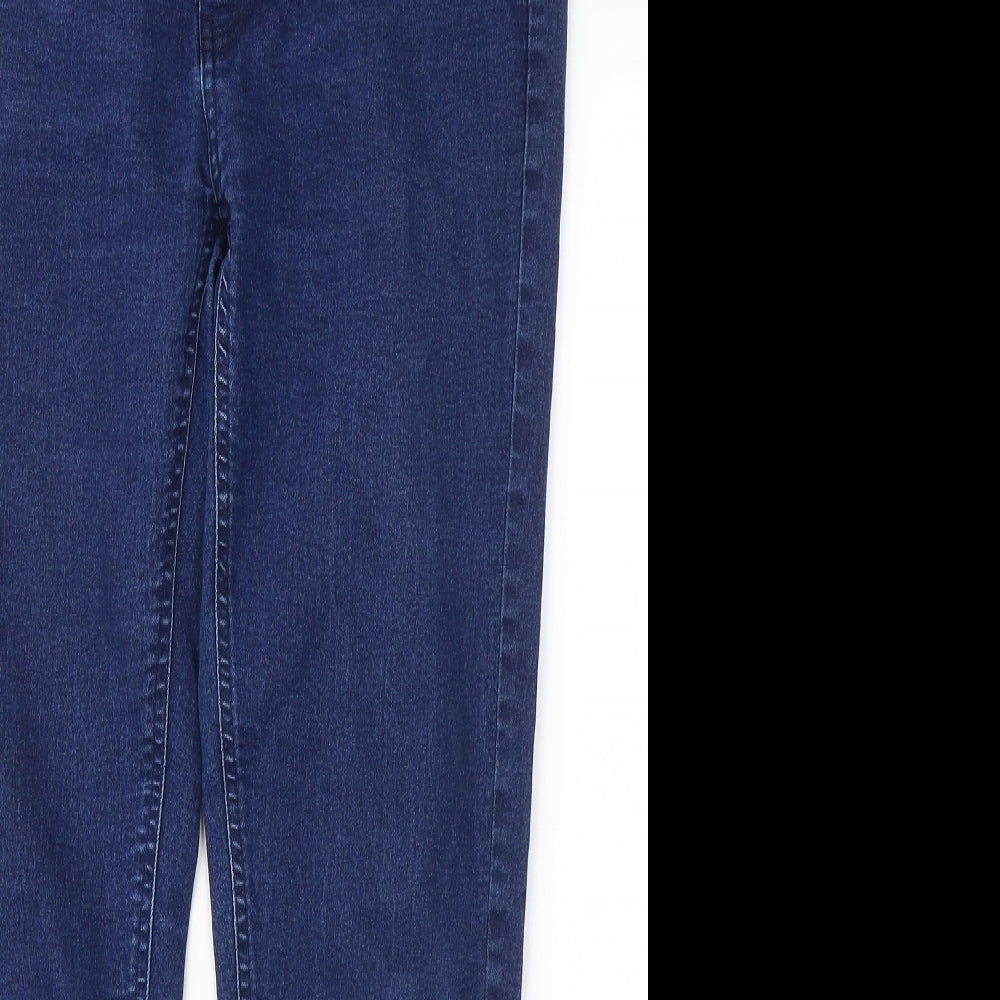 Avenue Womens Blue  Cotton Skinny Jeans Size 16 L28 in Regular Button