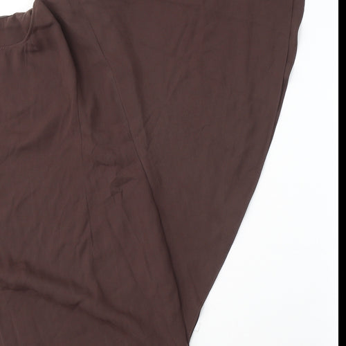 Oasis Womens Brown  Polyester Tunic Blouse Size 12 Off the Shoulder