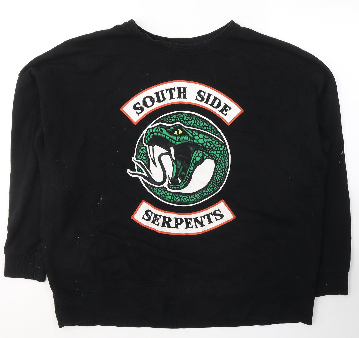 New Look Womens Black  Cotton Pullover Sweatshirt Size 18  Pullover - South Side Serpents