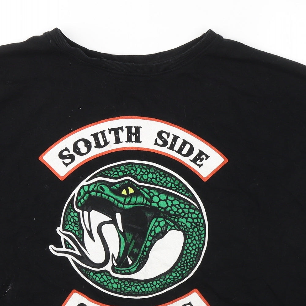 New Look Womens Black  Cotton Pullover Sweatshirt Size 18  Pullover - South Side Serpents