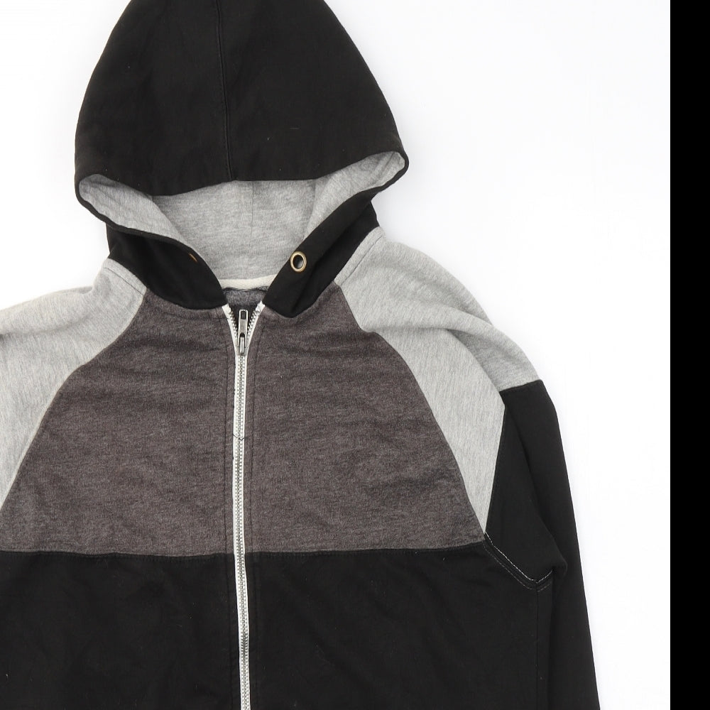 Twisted Soul Mens Black  Polyester Full Zip Hoodie Size L