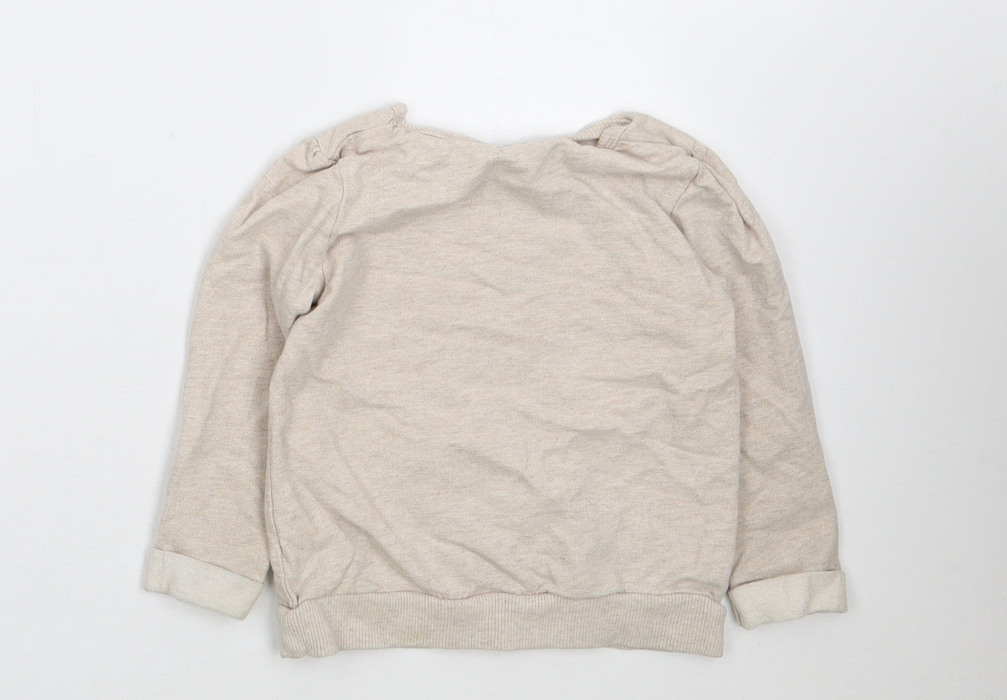 George Girls Beige  Cotton Pullover Sweatshirt Size 2-3 Years  Pullover