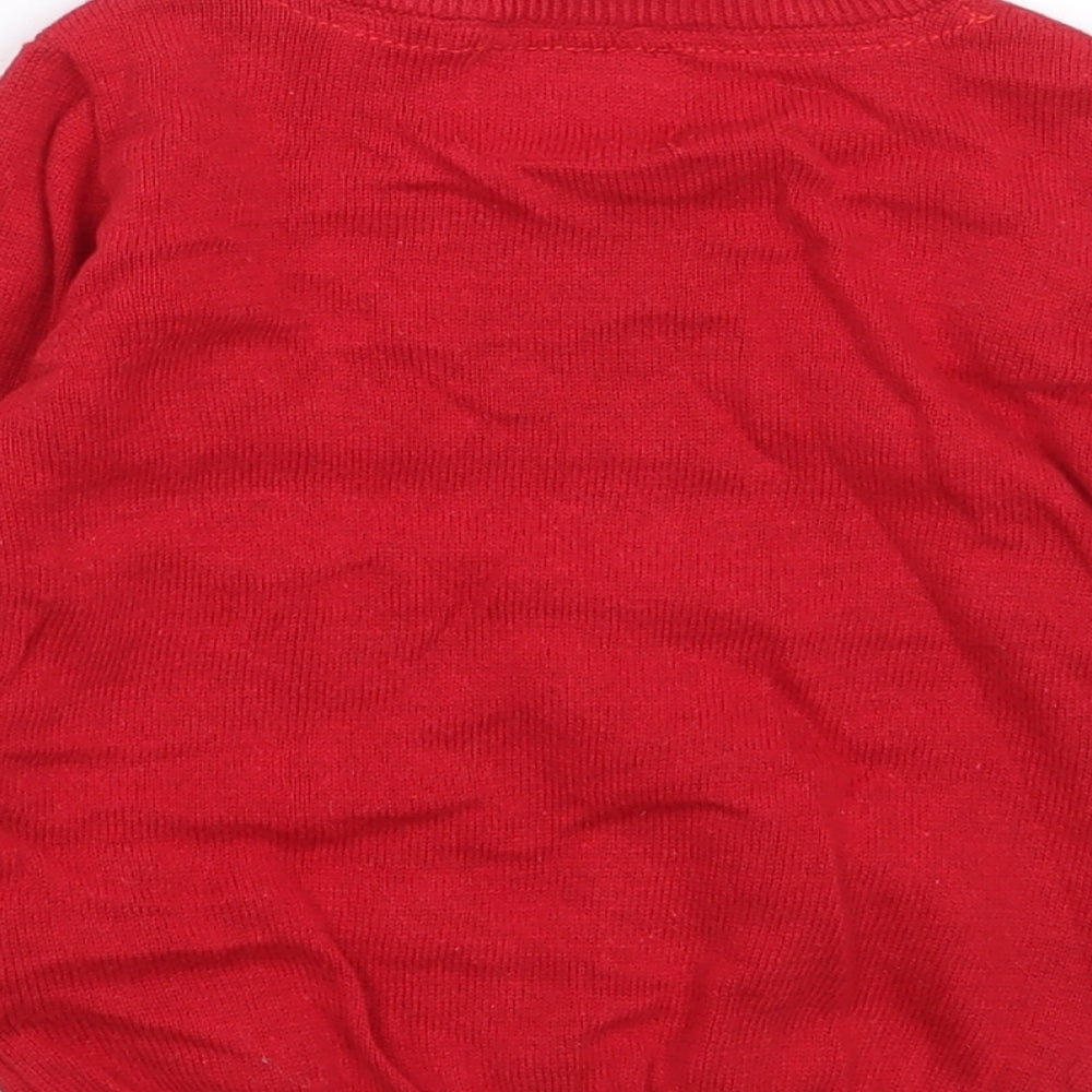 Primark Baby Red  Cotton Pullover Jumper Size 9-12 Months  Pullover - Christmas