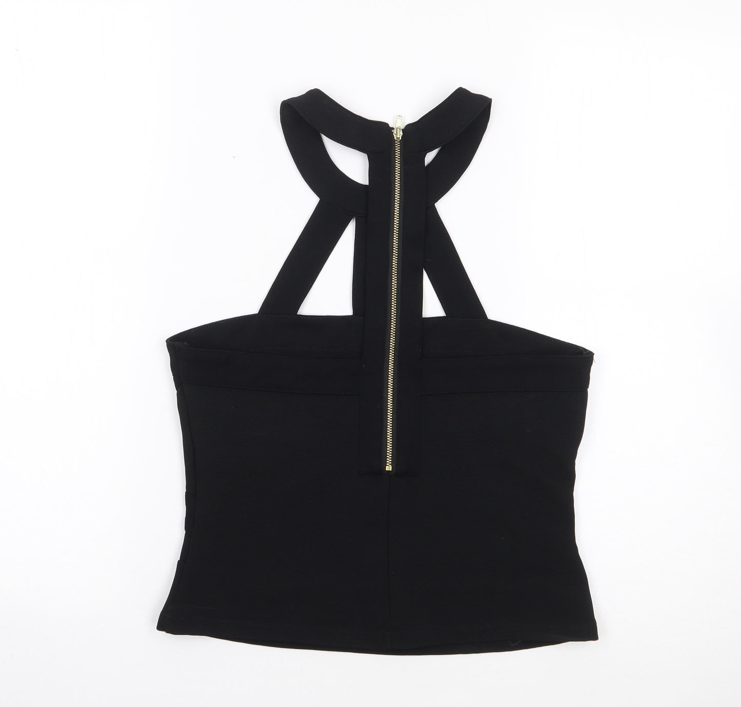 H&m  Womens Black  Polyester Camisole Tank Size S Crew Neck