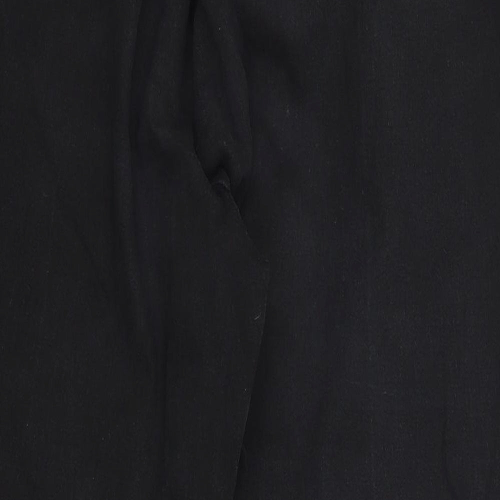 BHS Womens Black  Cotton Cropped Jeans Size 14 L21.5 in Regular